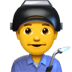 👨‍🏭 man factory worker display on Apple